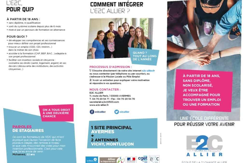 Nouvelle plaquette de l’E2C Allier