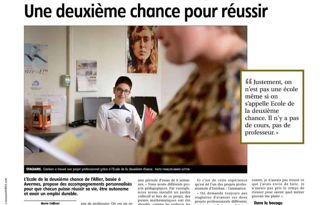 Une 2ème chance pour réussir- article de “La Montagne”